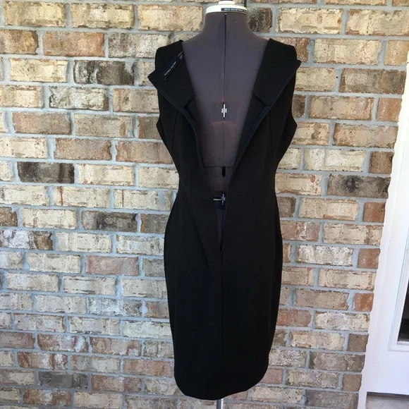 Ivanka Trump Toggle-neck Ponte Sheath Sleeveless Dress Black Size 12 - Picture 10 of 14